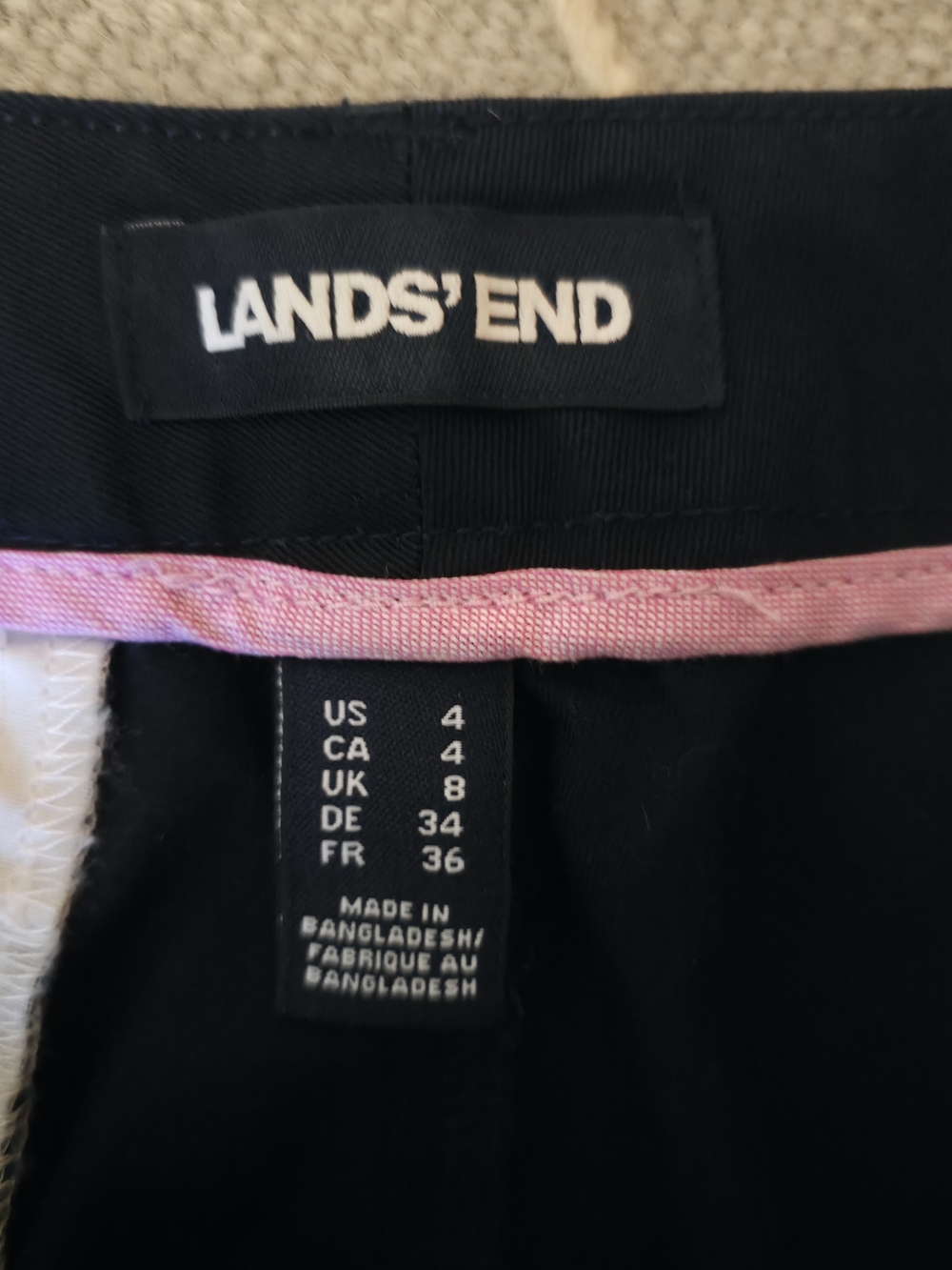 4/$67 Deal! Lands' End Navy Chino Shorts Like New - Picture 2 of 7